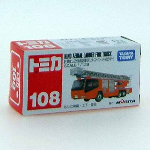 TAKARA TOMY TOMICA No.108 1/139 HINO AERIAL LADDER FIRE