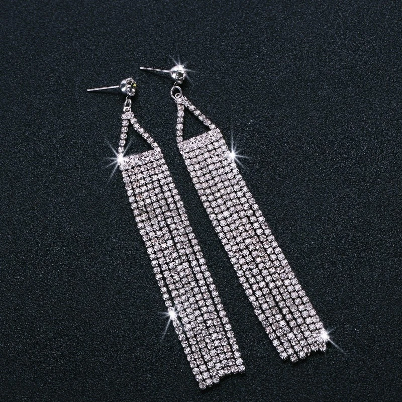 Crystal cheap fringe earrings
