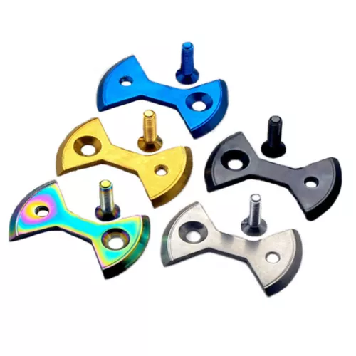 Titanium/Ti Pedal Plate/Bow Tie* 4pc for SpeedPlay Zero&Ultra Light Action - Picture 5 of 17