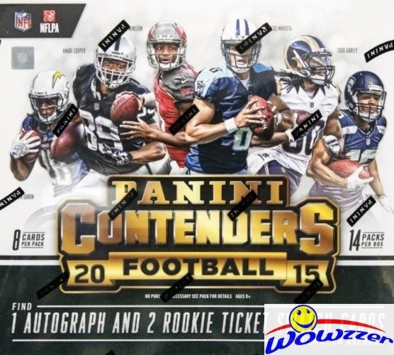 2015 Panini Contenders Football Factory Sealed 14 Pack Box-1 AUTO+2 RC SWATCH