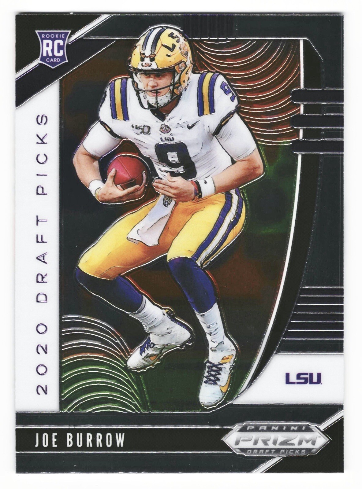 2020 Panini Prizm Draft Joe Burrow Rookie LSU Tigers #105
