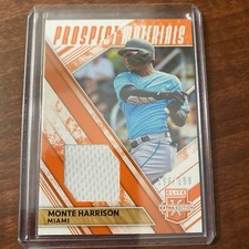 2019 Panini Elite Extra Edition Baseball Prospect Materials Monte Harrison /199