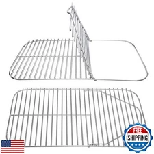 SafBbcue Stainless Steel Hinged Cooking Grid for PK Grill Smoker 300 Series C