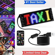 Programmable LED Sign 7x3 Inch Flexible USB 5V Bluetooth Scrolling Panel DIY