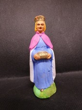 santon DEVINEAU série provençale, le roi blanc, hauteur 9 cm, taille 3