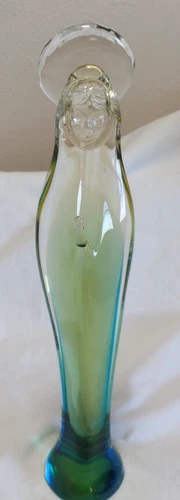 2004 MURANO VENICE ITALY 12" SOMMERSO ART GLASS VIRGIN MARY MADONNA FIGURINE