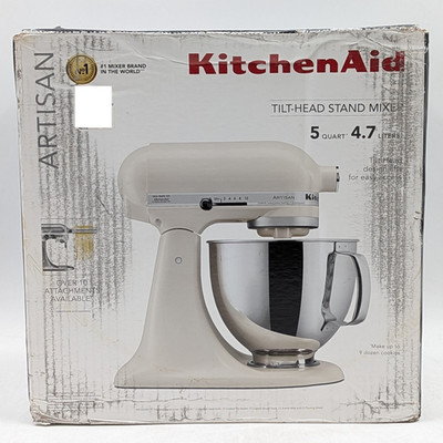 KitchenAid Artisan Series 5 Tilt-Head Stand Mixer in Porcelain White KSM150PSPL