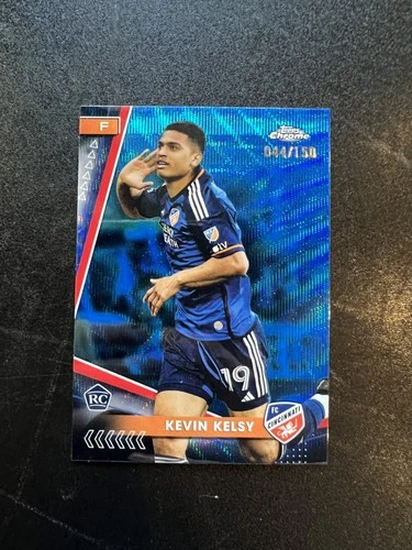 2024 Topps Chrome MLS #106 Kevin Kelsey FC Cincinnati BLUE REFRACTOR *FOTL* /150