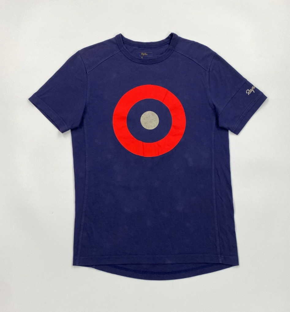 Men's Navy Blue Rapha T-Shirt XS Extra Small Wiggins Race T-Shirt Print Logo B/C View 4