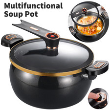 7L Micro Pressure Cooker Non-Stick Pan Large Capacity Soup Pot Kitchenware UK