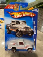 2009 Hot Wheels #123 Hitze Flotte 7/10 Jeep Scrambler Weiß W / Chrom ORUT5