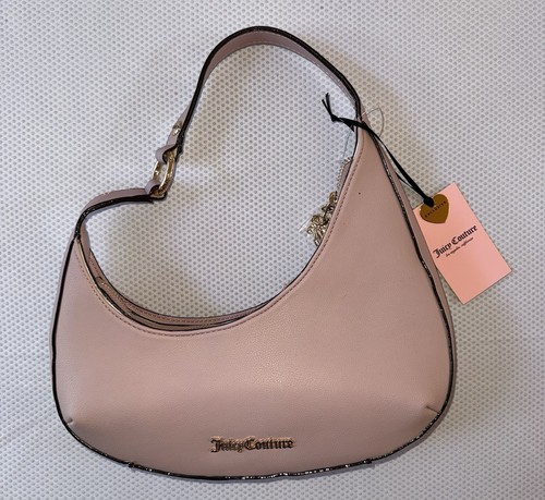 Juicy Couture Drama Queen Hobo Bag Dusty Blush Pink Shoulder Purse NWT