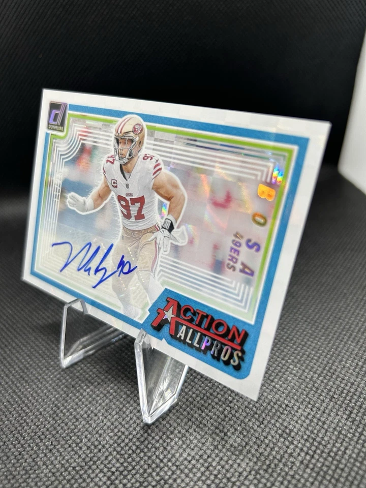 2023 Donruss Action All Pros Nick Bosa Auto /25 - Image 3 of 4