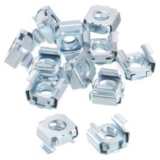 25Pcs 5/16-18 Cage Nuts for Server Rack Cabinet Carbon Steel Zinc Silver