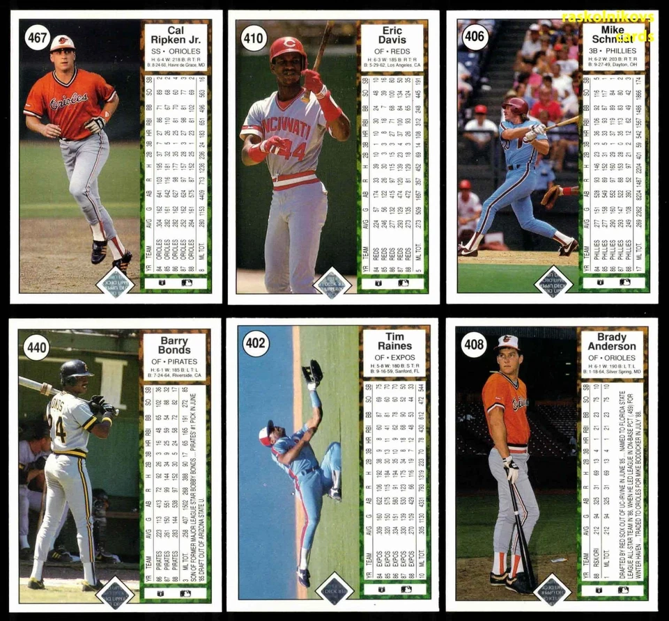 1989 UPPER DECK Cards #401-600 Complete Your Set $2 or 2 Card Minimum YOU PICK! - Image 2 of 2
