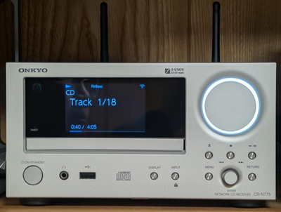 ONKYO CR-N775 Network CD Receiver Hi-Res Audio Silver Tested