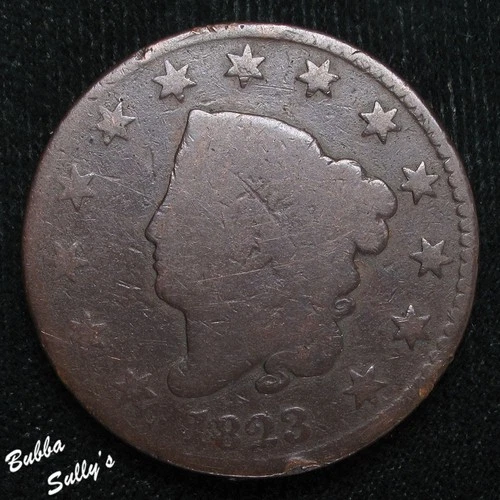 Photo of a 1823-P Large Cent from an eBay listing that sold on Jul 18, 2026