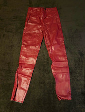 Zara Daredevil Red Faux Leather Pants