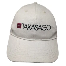 Takasago Strapback Hat Beige One Size Adjustable Embroidered Vitronic