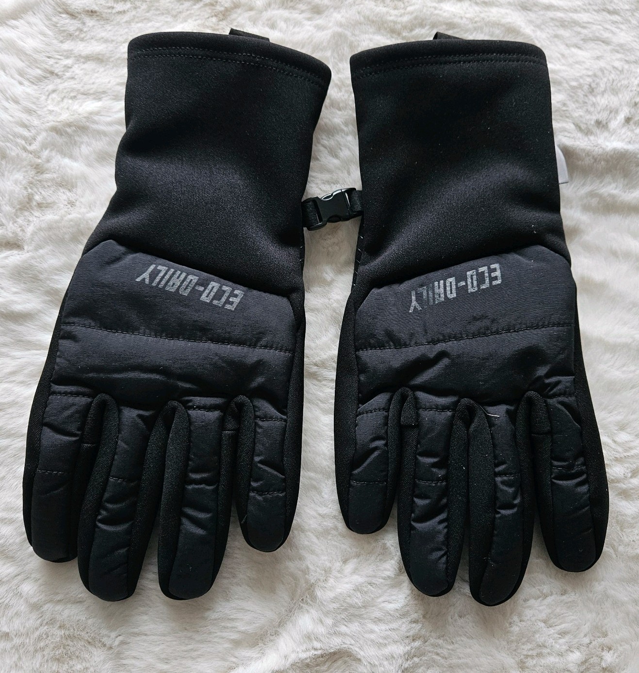 Guantes de invierno Eco-Daily 3M Thinsulate negros térmicos con pantalla táctil a prueba de viento nuevos sin etiquetas