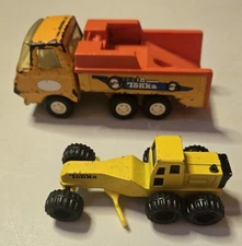Vintage Tonka Race Car Carrier and Vintage Tonka 1994 Grader