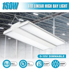 1.3FT LED Linear High Bay 150W 22500LM - Warehouse Garage Industrial Lighting