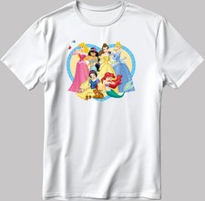DISNEY PRINCESS SNOW WHITE X ARIEL CUTE V2 WHITE T SHIRT