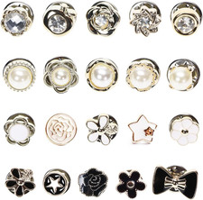 Women Shirt Brooch Pins 20Pcs Mini Cover up Enamel Safety Lapel Pins Buttons Swe