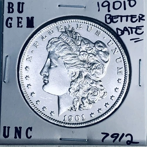 1901 O BU GEM MORGAN SILVER DOLLAR UNC MS+++ U.S. MINT RARE COIN 7912