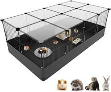 Guinea Pig Cage with Top Cover & 12 Panels, Triple Fixing Measures Small