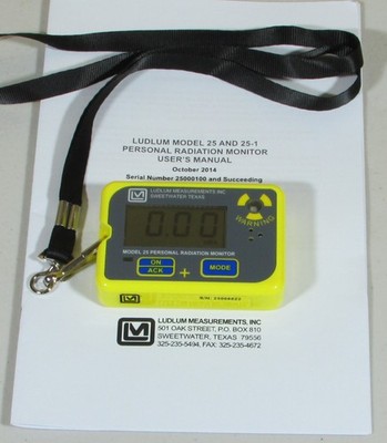 Ludlum Model 25 Radiation Monitor Dosimeter Geiger Counter   2023 Calibrated