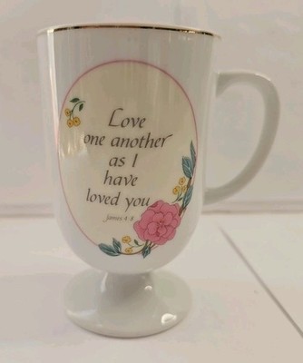 Papel Coffee Tea Cup Love One Another James 4:8 Floral Japan Collectible 