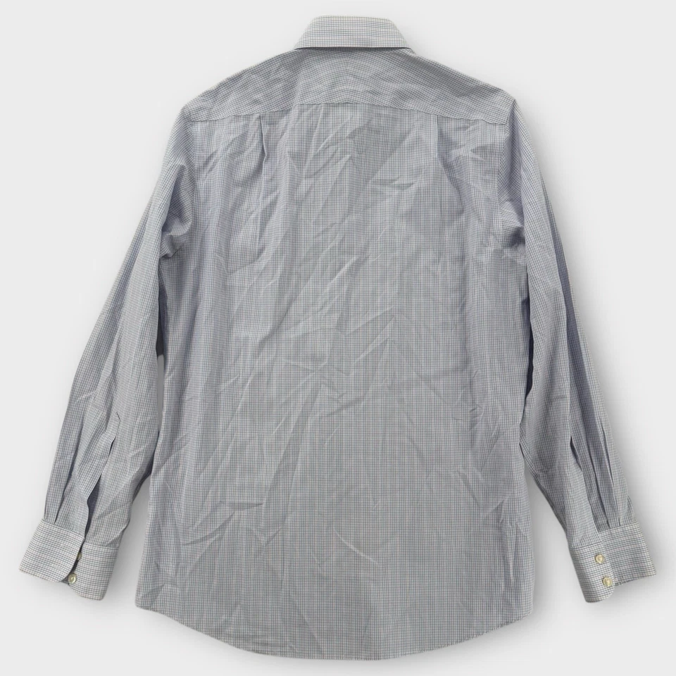 Camisa de vestir Charles Tyrwhitt para hombre 16,5 36 calce ajustado a cuadros abotonados azul rosa Foto 2 de 4