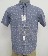Cremieux Print Shop Navy Floral Skull S/S Men's Shirt NWT $79.50 Choose Size