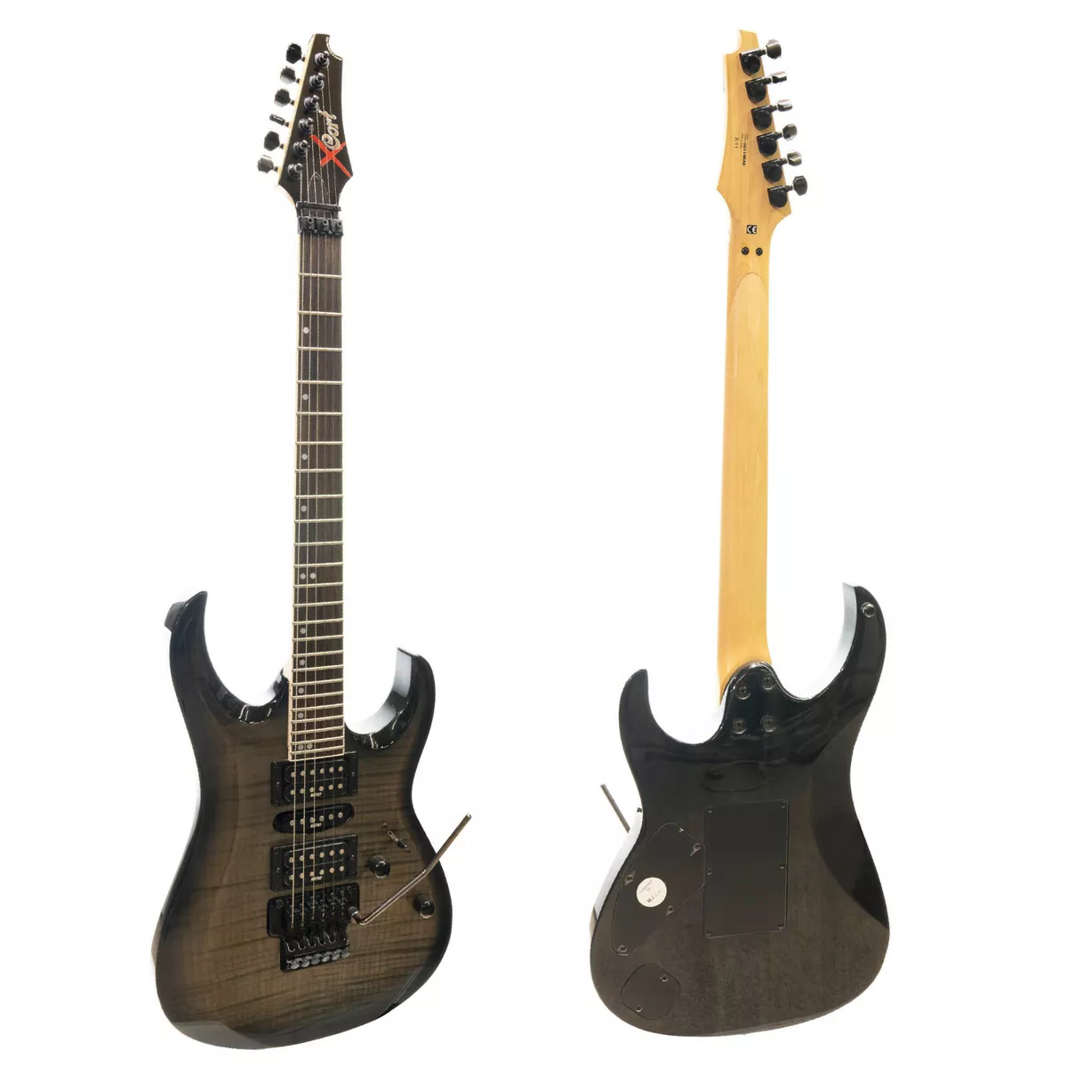 Guitar Cort X 11 in Black Burst Flamed Maple Floyd Rose Mighty