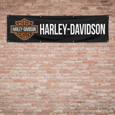 For Harley Davidson Motorcycle Fans 2x8 ft Flag Banner 