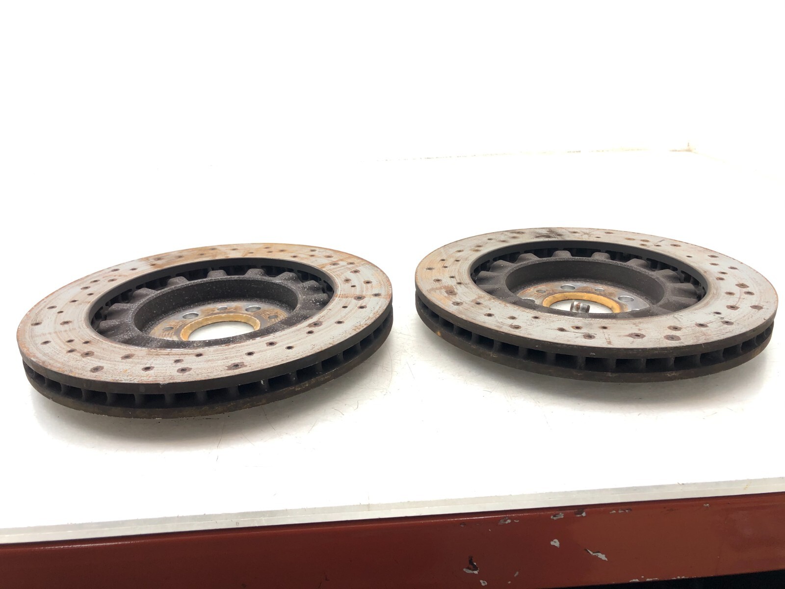 2014-2020 MASERATI GHIBLI S FRONT RWD BRAKE ROTORS SET X2 OEM.