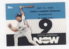 2007 TOPPS BASEBALL GENERATION NOW JUSTIN MORNEAU MINNESOTA TWINS #9 #GN125