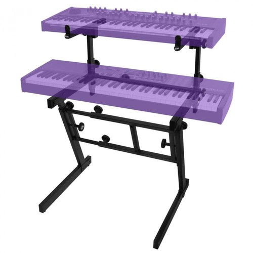 On-Stage Pro Heavy-Duty Folding-Z Keyboard Stand w/2nd Tier - Picture 2 of 8