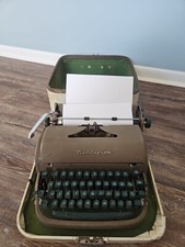 Vintage 1950s Remington Rand Portable Typewriter With Case **Read Description* thumbnail