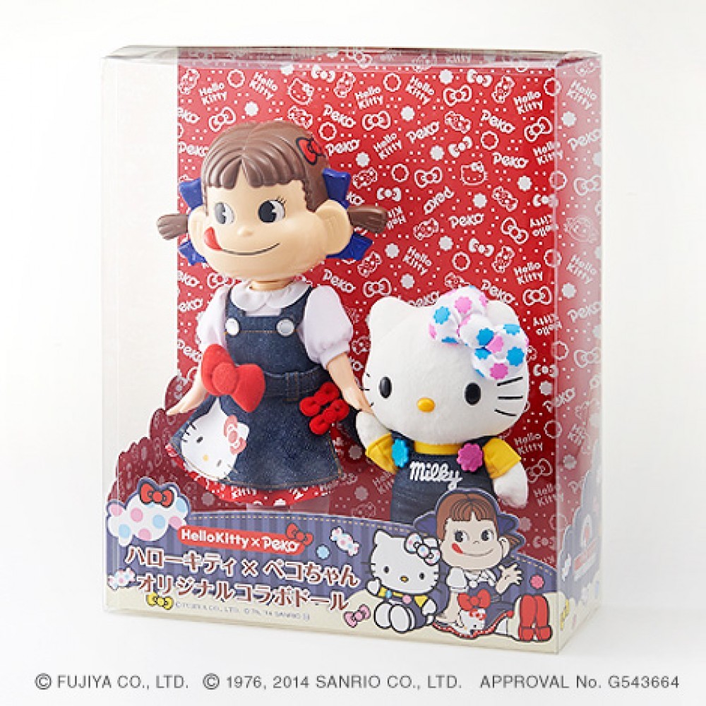キティ✖️ペコちゃんコラボドール キティ✖️ペコちゃんコラボドール ハローキティ x ペコちゃん