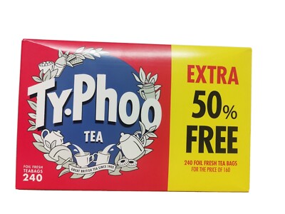 Taifun Typhoo 240 Britische Teebeutel Folie Verpackung Ehemann Frau Morgen Trinken BECHER Tasse