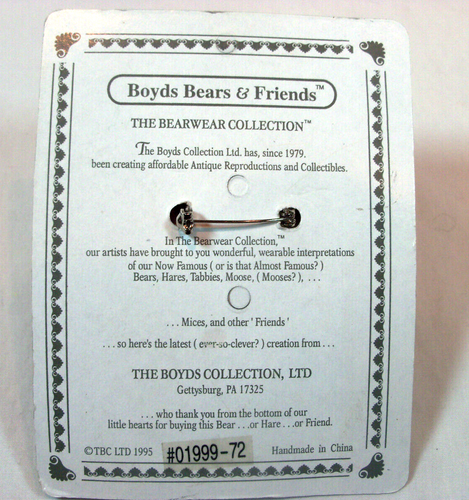 Boyds Bears Queen Bee 01999-72 Bearwear Bear Wearable Pin | eBay
