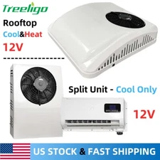 Treeligo 12V Rooftop Air Conditioner Split AC Unit Kit Fits RV Truck Camper Boat