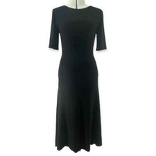 Reformation Stretchy Black Midi Dress S