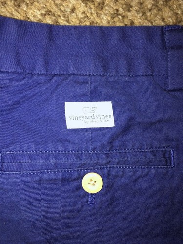 Boys Kids VINEYARD VINES Blue Anchor Nautical Classic Shorts Size 18 - Picture 4 of 5
