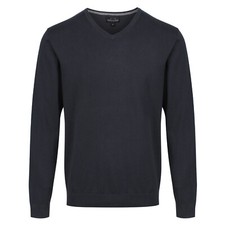 New V Neck Jumpers Mens Famous Brand Cotton Rich Fine Knit Sweater Pullover Tops