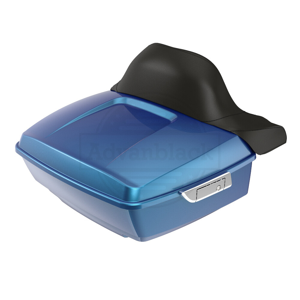 Daytona Blue King Tour Trunk Luggage For Harley Street Road