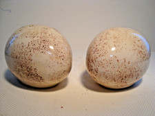 Large egg shape white porcelain salt  Pepper shaker set.