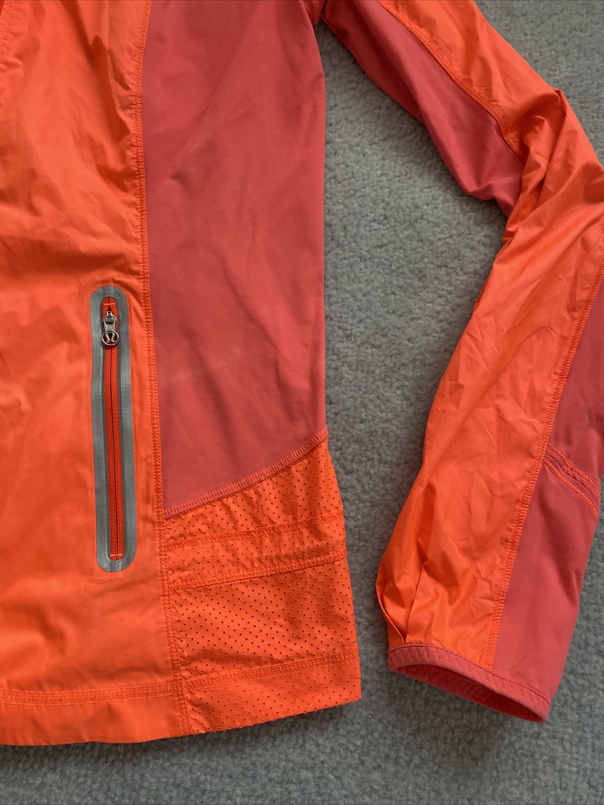 Lululemon Orange Collared Casual Lightweight Full… - image 6